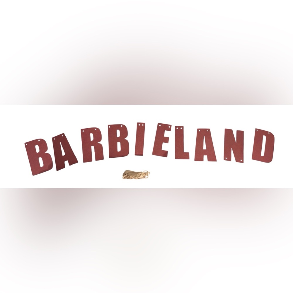 Never Used Barbieland Banner & Barbie Happy Birthday Set